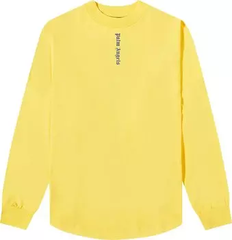 Лонгслив Palm Angels NS Logo Over Tee Long-Sleeve 'Yellow/Navy Blue', желтый