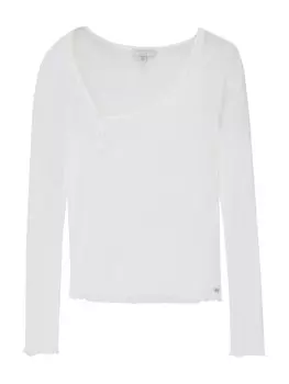 Лонгслив Pull&Bear, белый