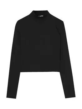 Лонгслив Pull&Bear, черный