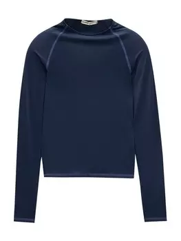 Лонгслив Pull&Bear, сапфир/темно-синий