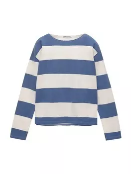 Лонгслив Pull&Bear, сапфировый