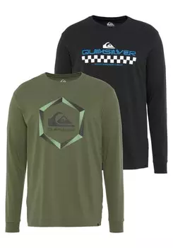Лонгслив Quiksilver, зеленый