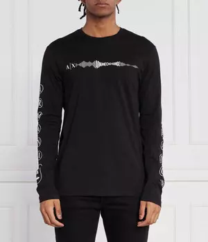 Лонгслив Regular Fit Armani Exchange, черный