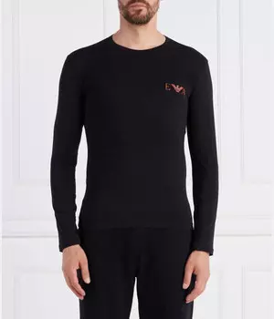 Лонгслив Regular Fit Emporio Armani, черный
