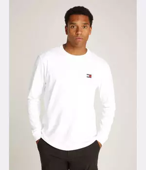 Лонгслив Regular Fit Tommy Jeans, белый