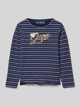 Лонгслив с этикеткой Guess, белый