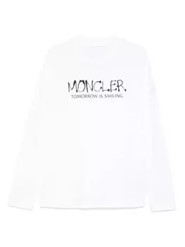 Лонгслив с логотипом Moncler, белый