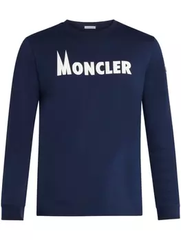 Лонгслив с логотипом Moncler, синий