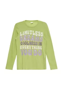 Лонгслив s.Oliver Shirt, светло-зеленый