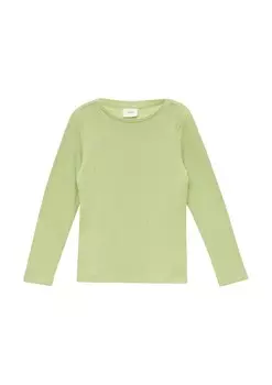 Лонгслив s.Oliver Shirt, светло-зеленый
