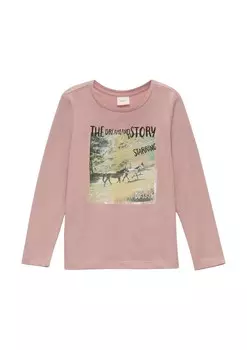 Лонгслив s.Oliver Shirt, темно-розовый