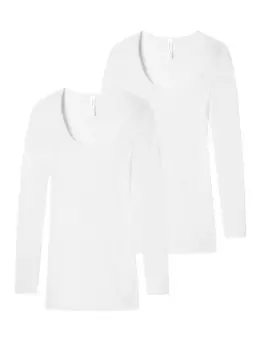 Лонгслив Schiesser Feinripp Luxury, белый