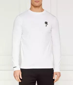Лонгслив Slim Fit Karl Lagerfeld, белый