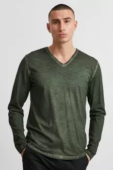 Лонгслив !SOLID Langarmshirt, зеленый