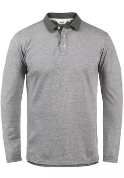 Лонгслив !SOLID Poloshirt, серый