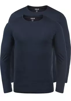 Лонгслив !Solid Shirt, темно-синий