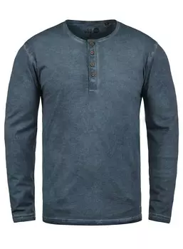 Лонгслив !Solid Shirt Timur, темно-синий