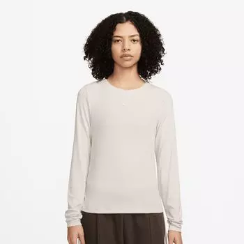 Лонгслив Sportswear Essential Rib Longsleeve Mod Crop Top NIKE, цвет lt orewood brn/sail