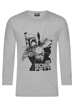 Лонгслив Star Wars Langarmshirt Star Wars Boba Fett, серый