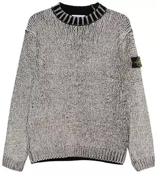 Лонгслив Stone Island Long-Sleeve Crewneck 'Black', черный