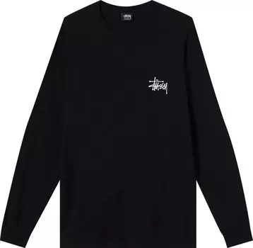 Лонгслив Stussy Basic Long-Sleeve Tee 'Black', черный
