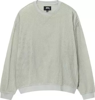 Лонгслив Stussy Cotton Mesh Long-Sleeve Crew 'Bone', серый