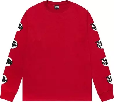 Лонгслив Stussy Skateman Long-Sleeve Tee 'Dark Red', красный