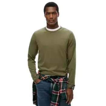 Лонгслив Superdry Classic Essential, зеленый