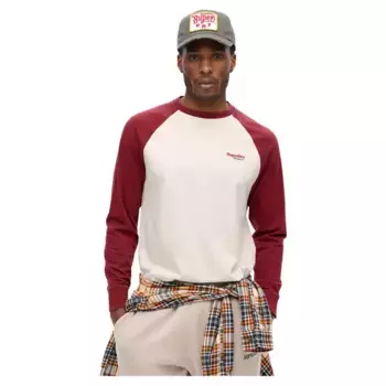 Лонгслив Superdry Essential Logo Baseball, белый