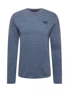 Лонгслив Superdry, пыльный синий/темно-синий