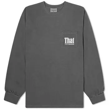 Лонгслив Thisisneverthat That Pocket, темно-серый