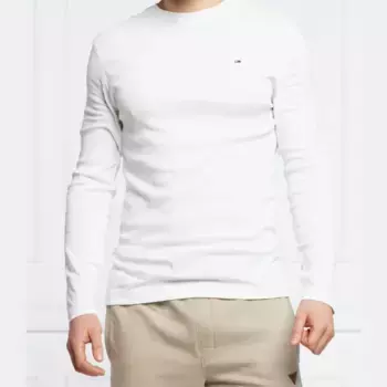 Лонгслив tjm original в рубчик lon slim fit Tommy Hilfiger, белый