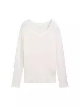 Лонгслив TOM TAILOR Shirt, белый