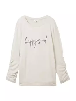 Лонгслив TOM TAILOR Shirt, кремовый