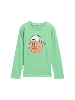 Лонгслив TOM TAILOR Shirt, зеленый