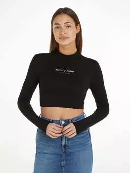 Лонгслив Tommy Hilfiger, черный
