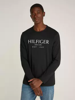 Лонгслив Tommy Hilfiger Regular Fit, черный