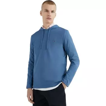Лонгслив Tommy Hilfiger с капюшоном, синий