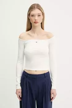 Лонгслив Tommy Jeans, бежевый