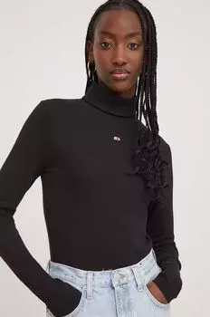Лонгслив Tommy Jeans, черный