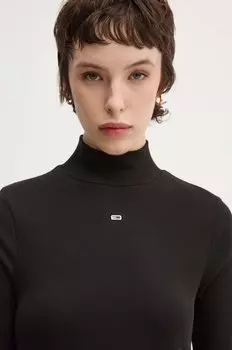 Лонгслив Tommy Jeans, черный
