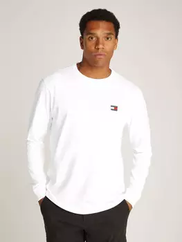 Лонгслив Tommy Jeans Regular Fit, белый