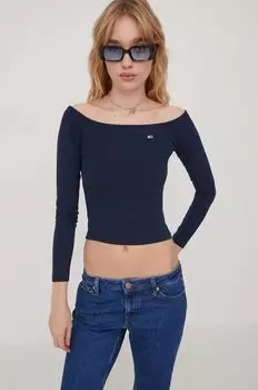 Лонгслив Tommy Jeans, темно-синий