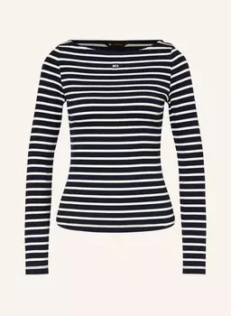 Лонгслив TOMMY JEANS, темно-синий/белый