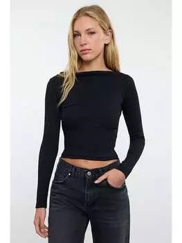 Лонгслив trendyol, черный