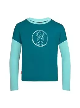Лонгслив Trollkids Preikestolen, цвет Marineblau/Beere
