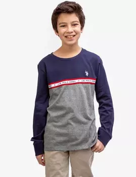 Лонгслив U.S. Polo Assn. Boys Uspa, темно-синий