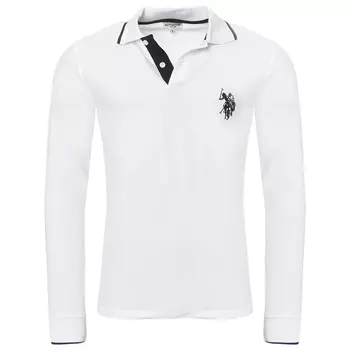 Лонгслив U.S. Polo Assn. PoloShirt Langarm, белый