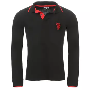 Лонгслив U.S. Polo Assn. PoloShirt Langarm, черный