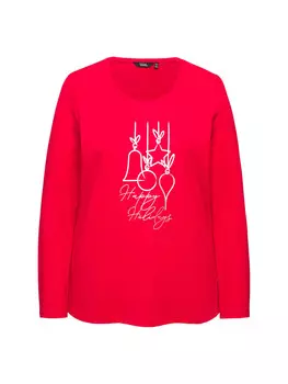 Лонгслив Ulla Popken Longsleeve, цвет salsa